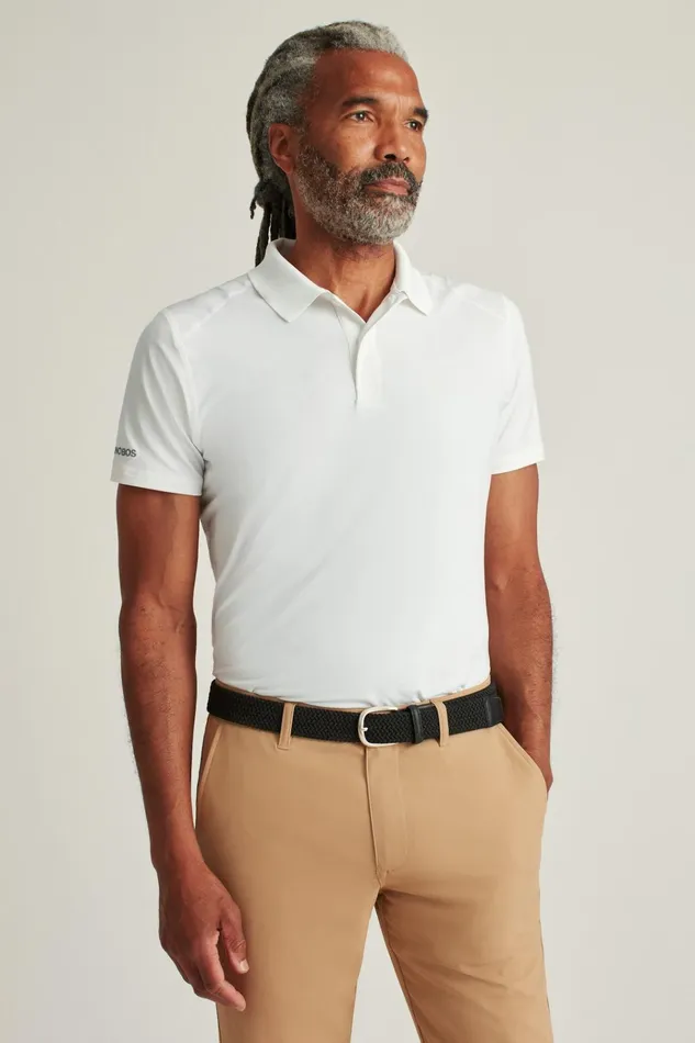 Men Golf Polos and Tops Bonobos The MFlex Golf Polo White