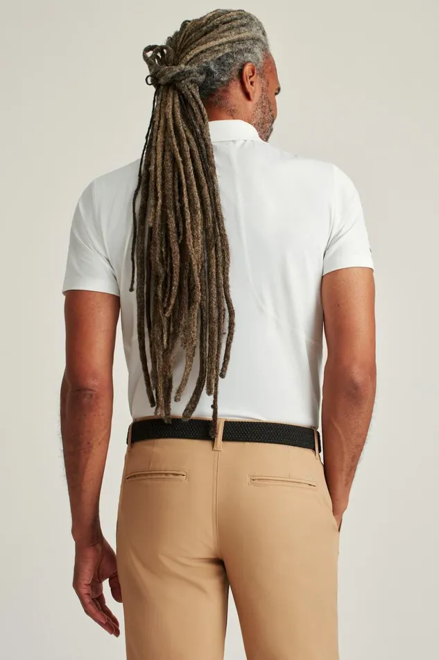 Men Golf Polos and Tops Bonobos The MFlex Golf Polo White