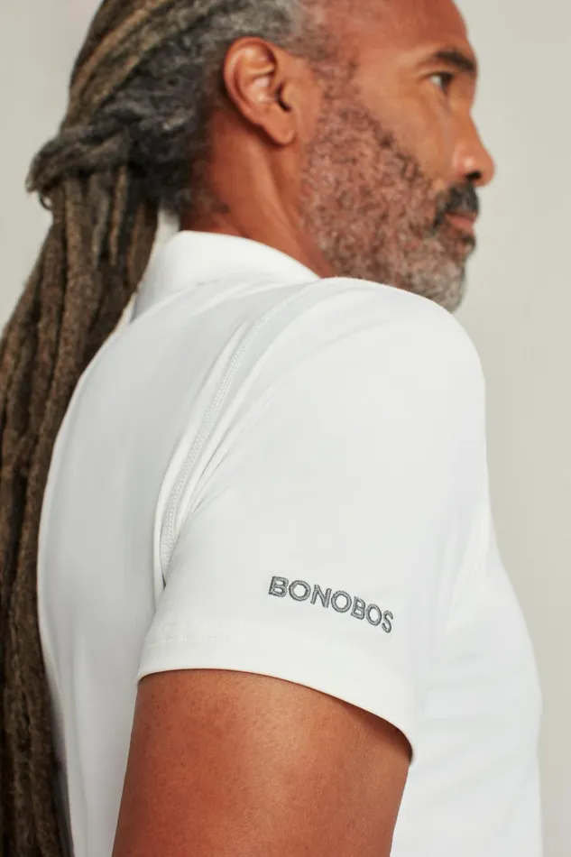 Men Golf Polos and Tops Bonobos The MFlex Golf Polo White