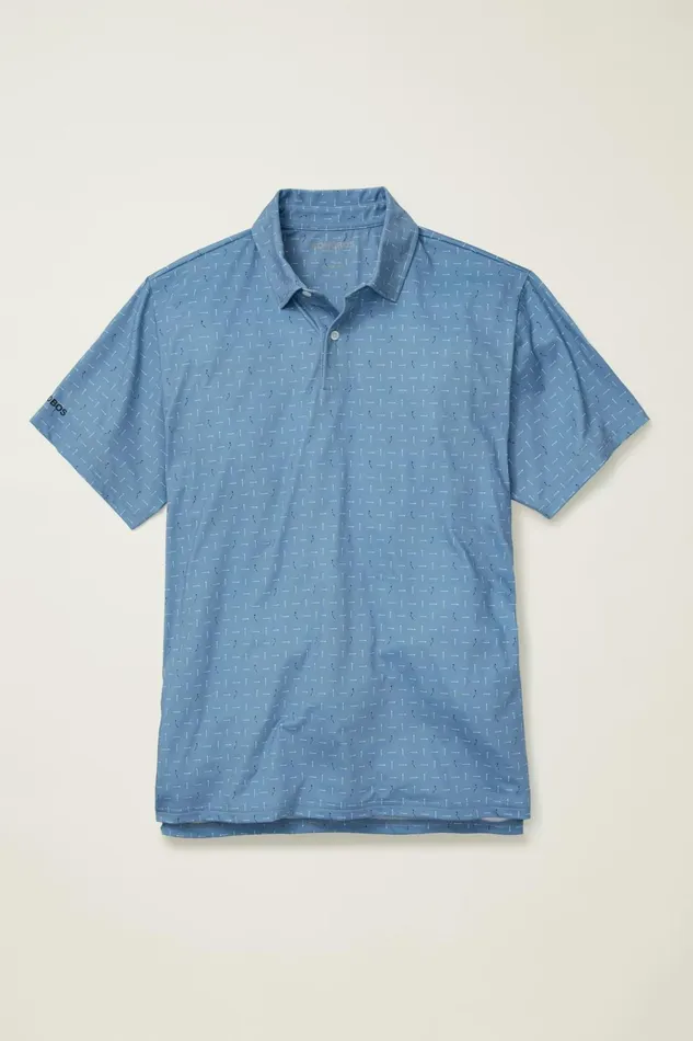 Men Golf Polos and Tops Bonobos The Performance Golf Polo Blue Broken Tee Geo