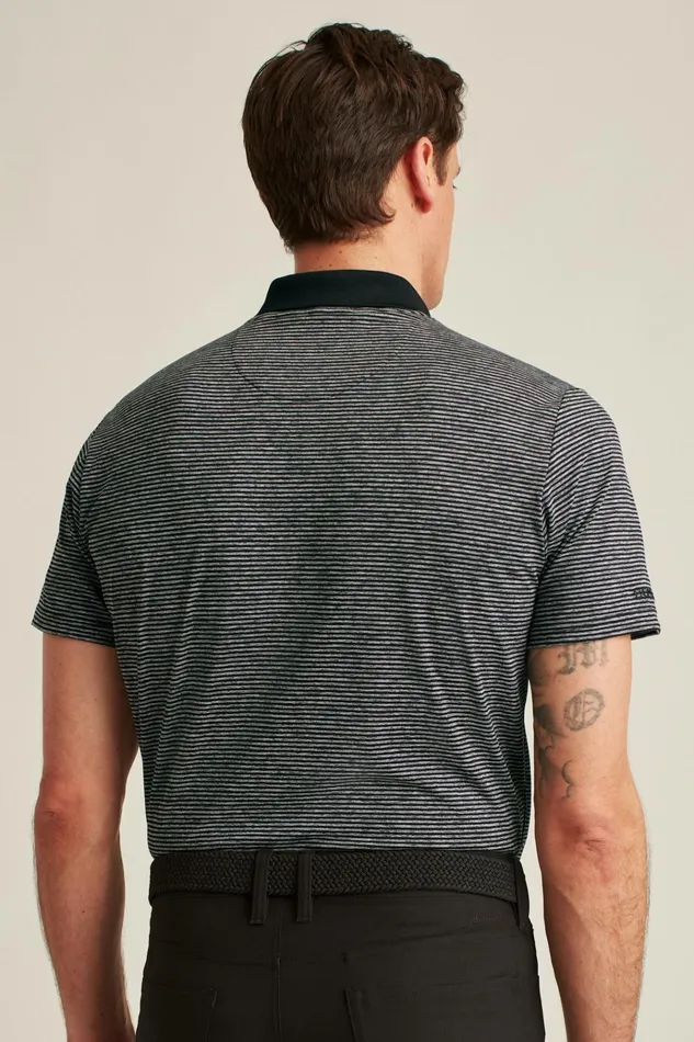 Men Golf Polos and Tops Bonobos The Performance Golf Polo Charcoal Heather Stripe
