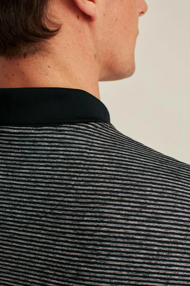 Men Golf Polos and Tops Bonobos The Performance Golf Polo Charcoal Heather Stripe