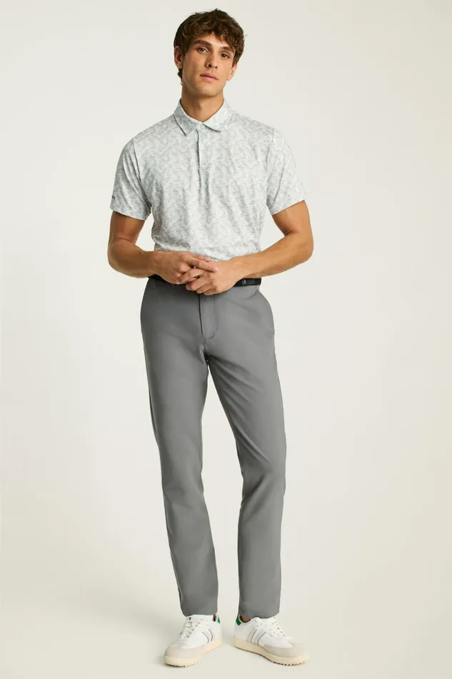 Men Golf Polos and Tops Bonobos The Performance Golf Polo Gray Duck Disco