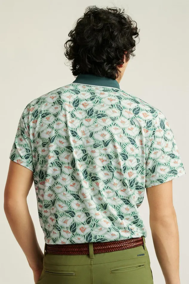 Men Golf Polos and Tops Bonobos The Performance Golf Polo Green Goodman Floral