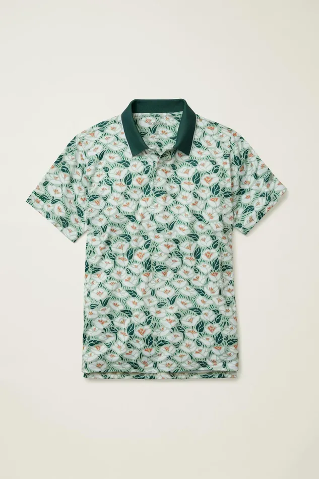 Men Golf Polos and Tops Bonobos The Performance Golf Polo Green Goodman Floral