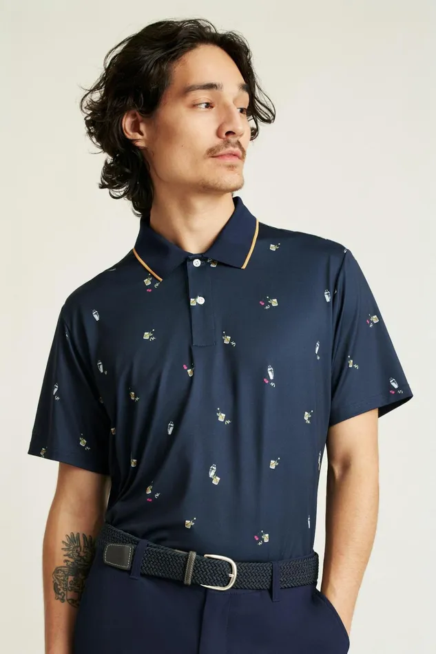 Men Golf Polos and Tops Bonobos The Performance Golf Polo Navy Cocktails