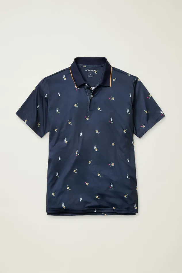 Men Golf Polos and Tops Bonobos The Performance Golf Polo Navy Cocktails