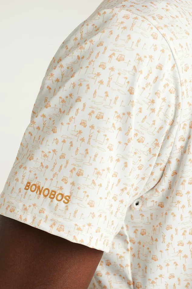 Men Golf Polos and Tops Bonobos The Performance Golf Polo Orange Golf Oasis
