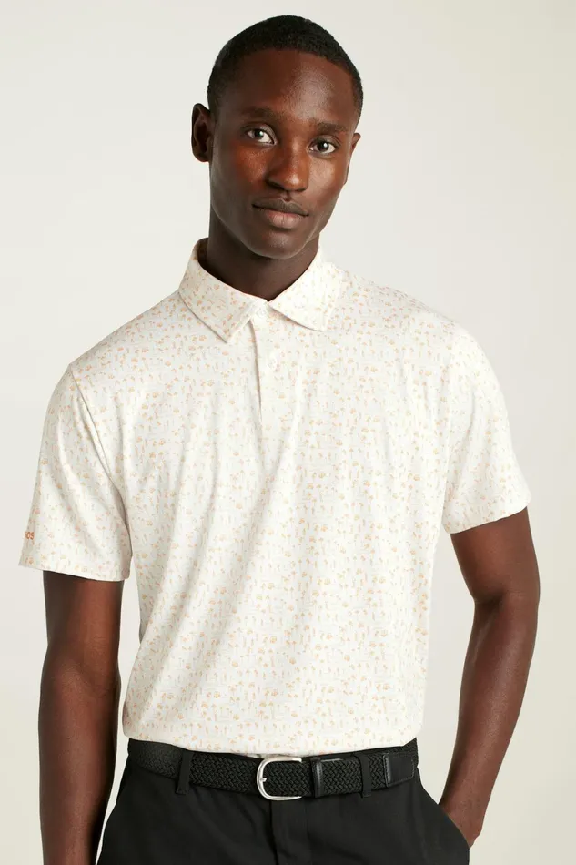 Men Golf Polos and Tops Bonobos The Performance Golf Polo Orange Golf Oasis