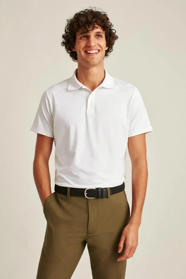Men Golf Polos and Tops Bonobos The Performance Golf Polo White