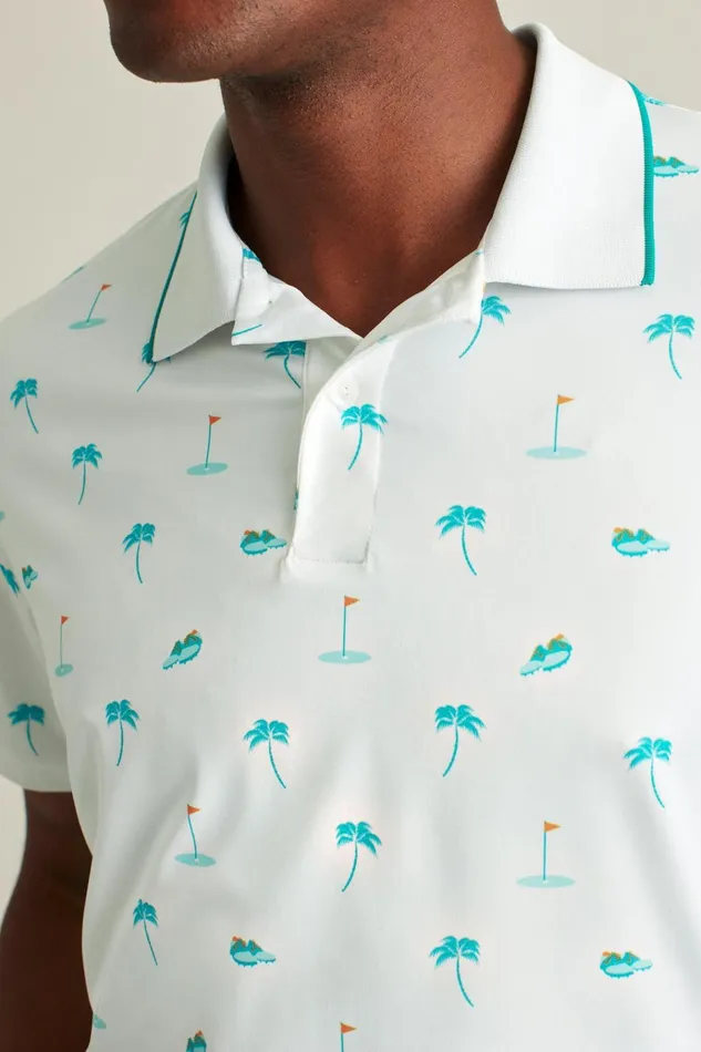 Men Golf Polos and Tops Bonobos The Tour Golf Polo White Golf Day