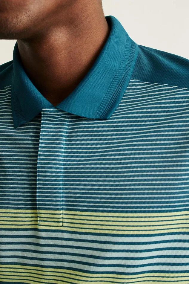 Men Golf Polos and Tops Bonobos Tour Pique Polo Blue Green Golf Multistripe