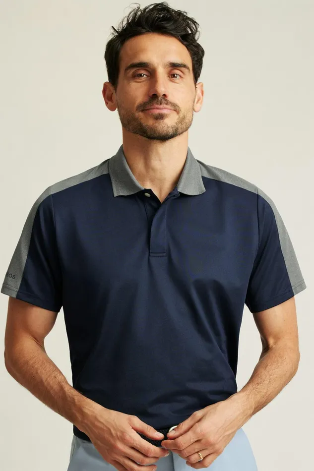 Men Golf Polos and Tops Bonobos Tour Pique Polo Navy Grey