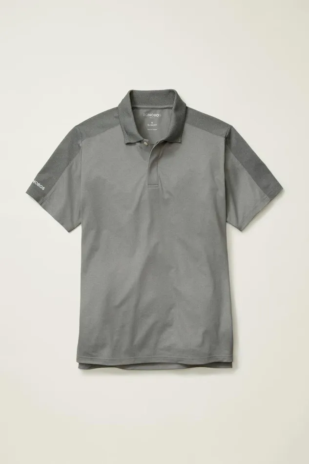 Men Golf Polos and Tops Bonobos Tour Pique Polo Shades Of Grey