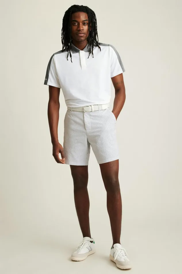 Men Golf Polos and Tops Bonobos Tour Pique Polo White Grey