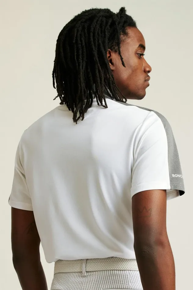 Men Golf Polos and Tops Bonobos Tour Pique Polo White Grey