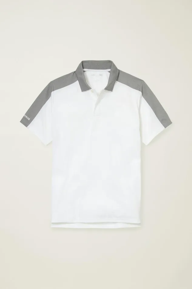 Men Golf Polos and Tops Bonobos Tour Pique Polo White Grey