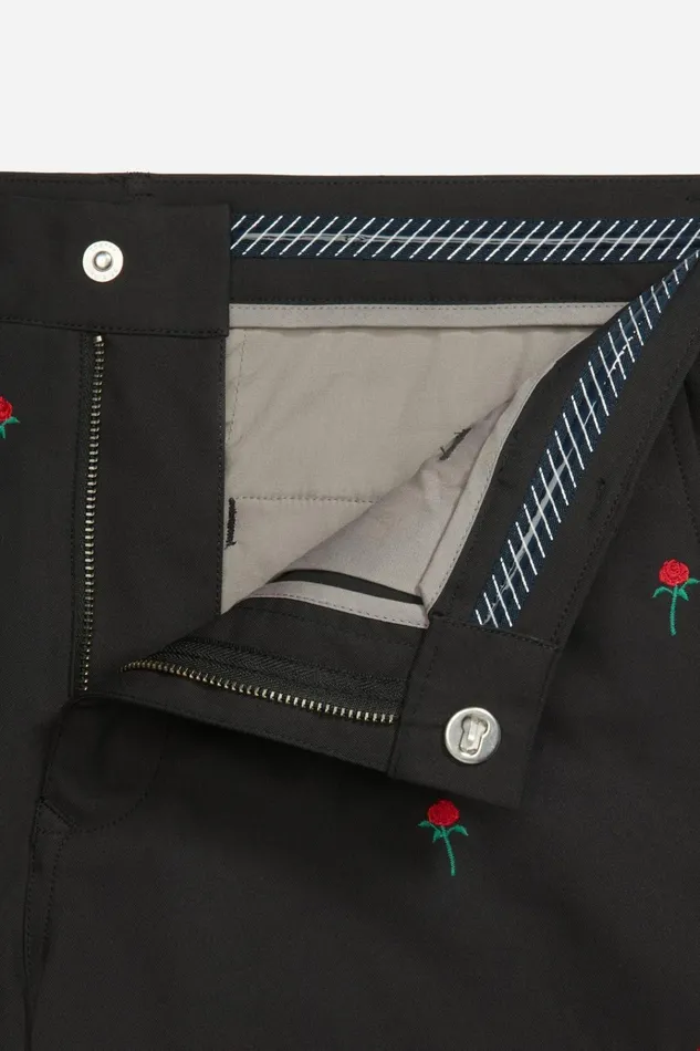 Men Golf Shorts Bonobos Highland Golf Shorts Black With Red Roses