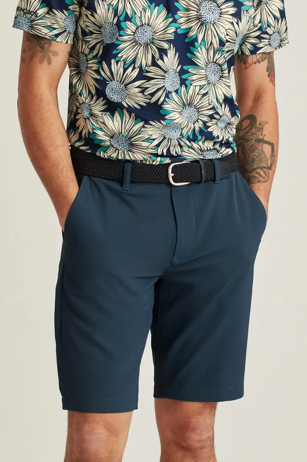 Men Golf Shorts Bonobos Highland Tour Golf Shorts Night Pine