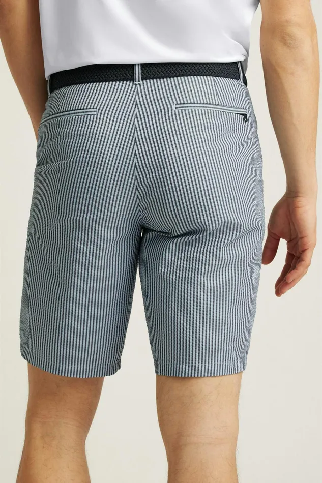 Men Golf Shorts Bonobos Performance Seersucker Golf Short Bluesy Stripe