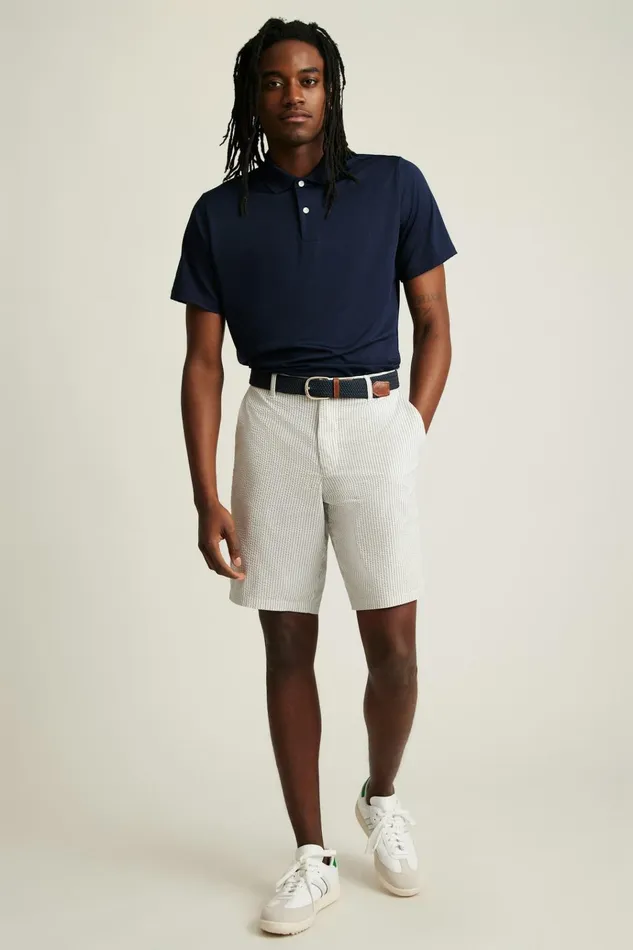 Men Golf Shorts Bonobos Performance Seersucker Golf Short Grey And White Stripe Men Golf Shorts Bonobos Performance Seersucker Golf Short Grey And White Stripe