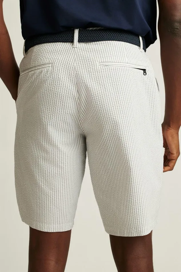 Men Golf Shorts Bonobos Performance Seersucker Golf Short Grey And White Stripe