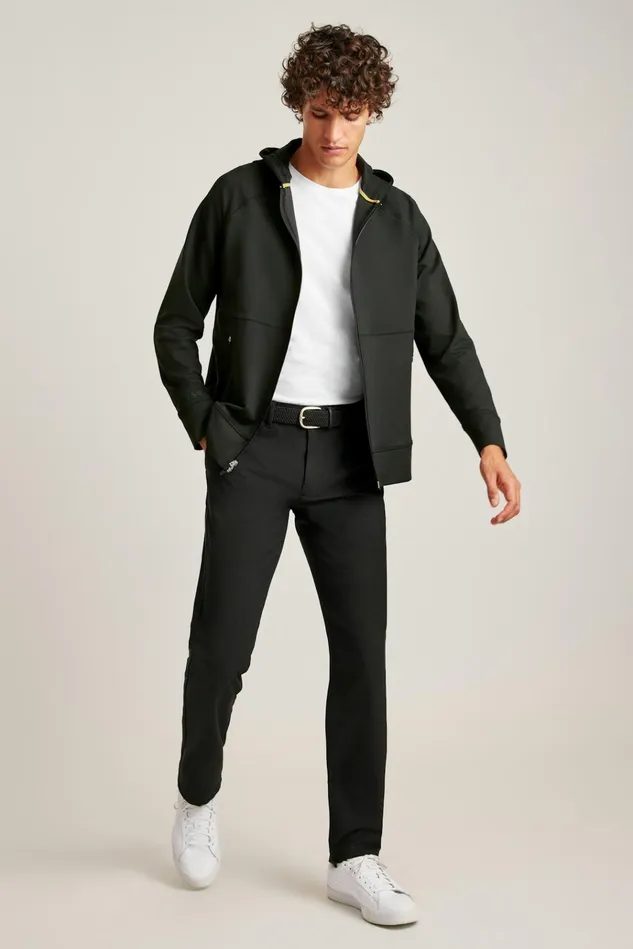 Men Half and FullZips Bonobos The Elements Full Zip Hoodie Black