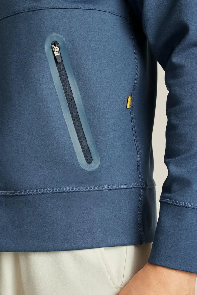 Men Half and FullZips Bonobos The Elements Full Zip Hoodie Naval Blue