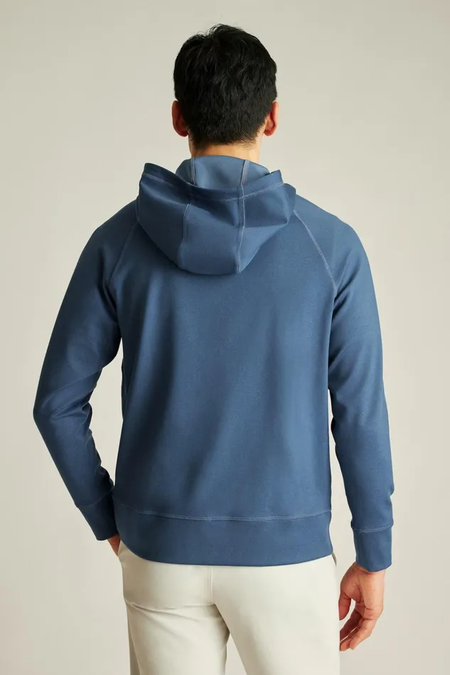 Men Half and FullZips Bonobos The Elements Full Zip Hoodie Naval Blue