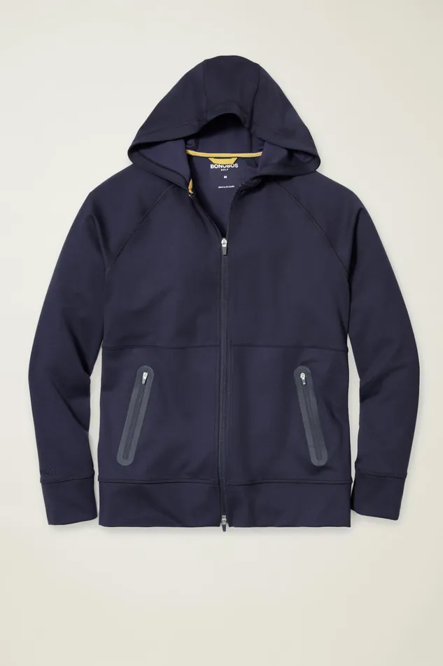 Men Half and FullZips Bonobos The Elements Full Zip Hoodie Navy