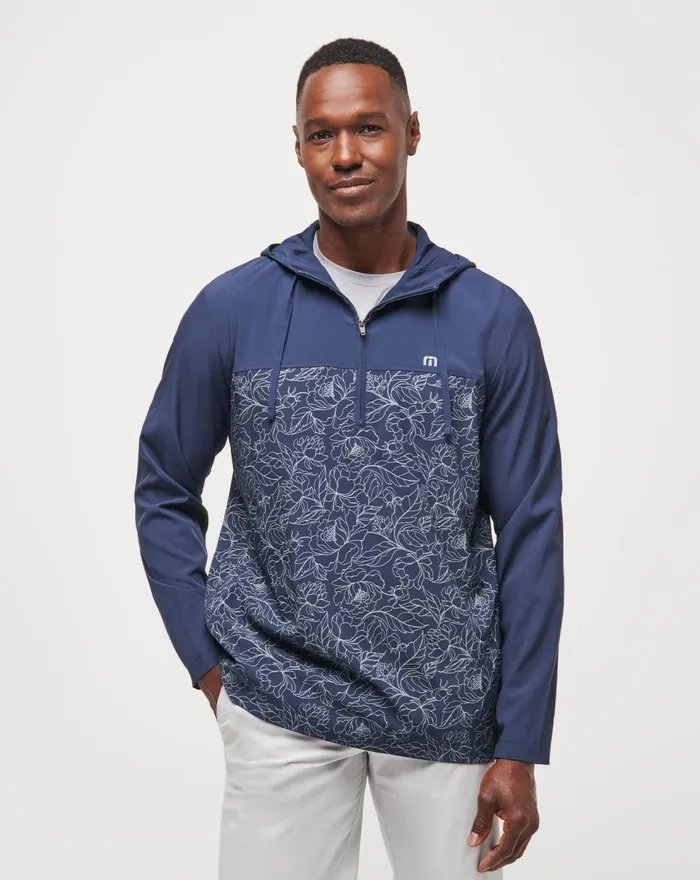 Men Hoodies and Sweatshirts TravisMathew BLOOMING ORCHID QUARTER ZIP HOODIE Total Eclipse Men Hoodies and Sweatshirts TravisMathew BLOOMING ORCHID QUARTER ZIP HOODIE Total Eclipse