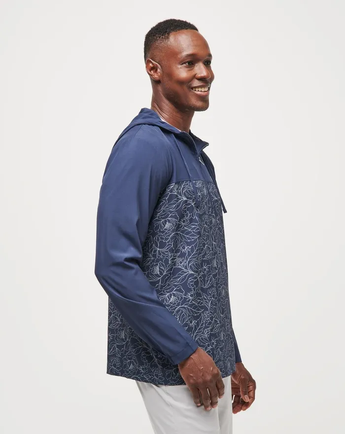 Men Hoodies and Sweatshirts TravisMathew BLOOMING ORCHID QUARTER ZIP HOODIE Total Eclipse