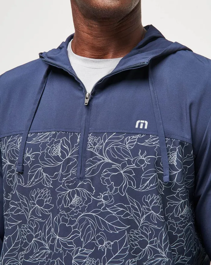 Men Hoodies and Sweatshirts TravisMathew BLOOMING ORCHID QUARTER ZIP HOODIE Total Eclipse