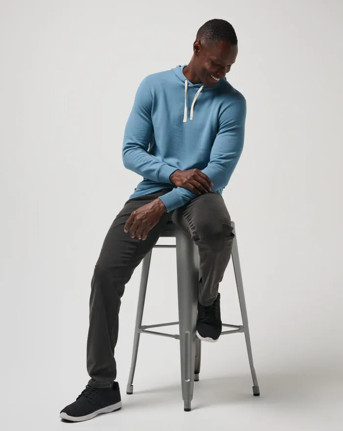 Men Hoodies and Sweatshirts TravisMathew CLOUD HOODIE Copen Blue