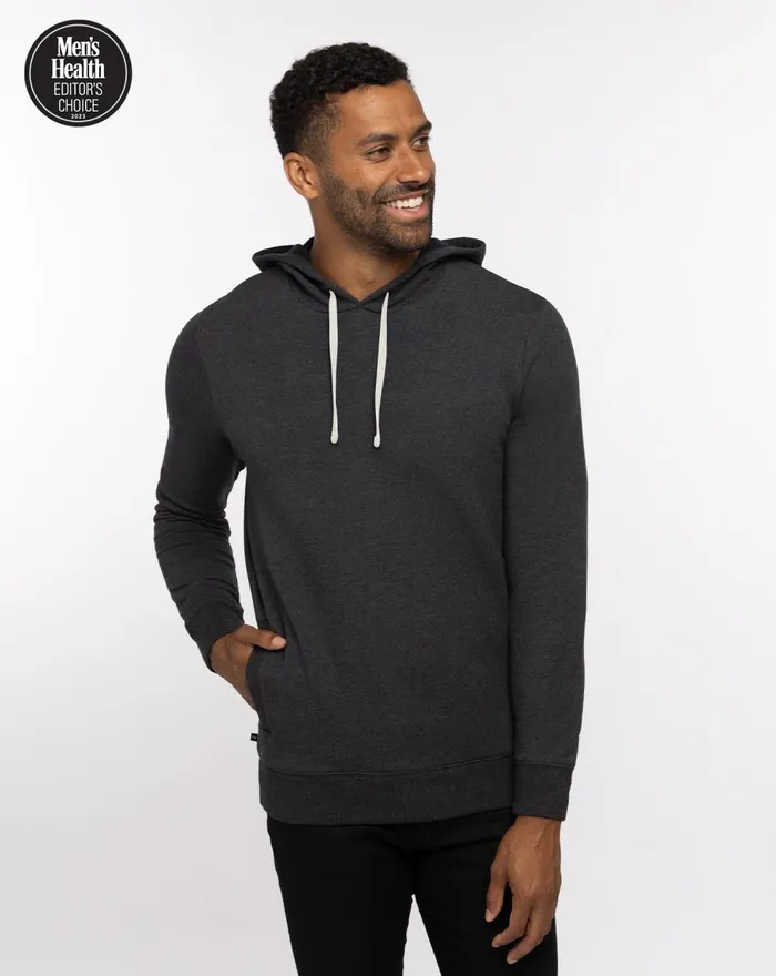 Men Hoodies and Sweatshirts TravisMathew CLOUD HOODIE Heather Black