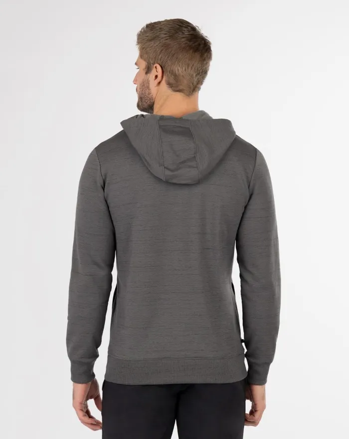 Men Hoodies and Sweatshirts TravisMathew CLOUD HOODIE SLUB Grey Pinstripe