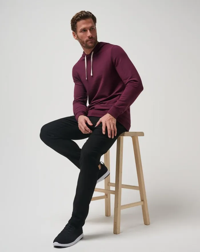 Men Hoodies and Sweatshirts TravisMathew CLOUD HOODIE Tawny Port