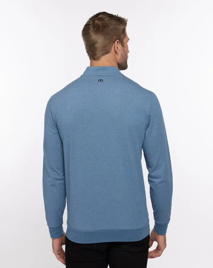 Men Hoodies and Sweatshirts TravisMathew SPLASH OF COLOR QUARTER ZIP Heather Mid Blue Men Hoodies and Sweatshirts TravisMathew SPLASH OF COLOR QUARTER ZIP Heather Mid Blue