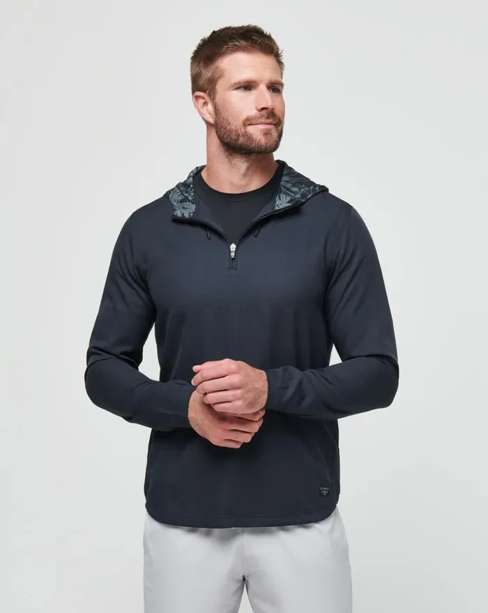 Men Hoodies and Sweatshirts TravisMathew TECH HOODIE QUARTER ZIP Black Floral Men Hoodies and Sweatshirts TravisMathew TECH HOODIE QUARTER ZIP Black Floral