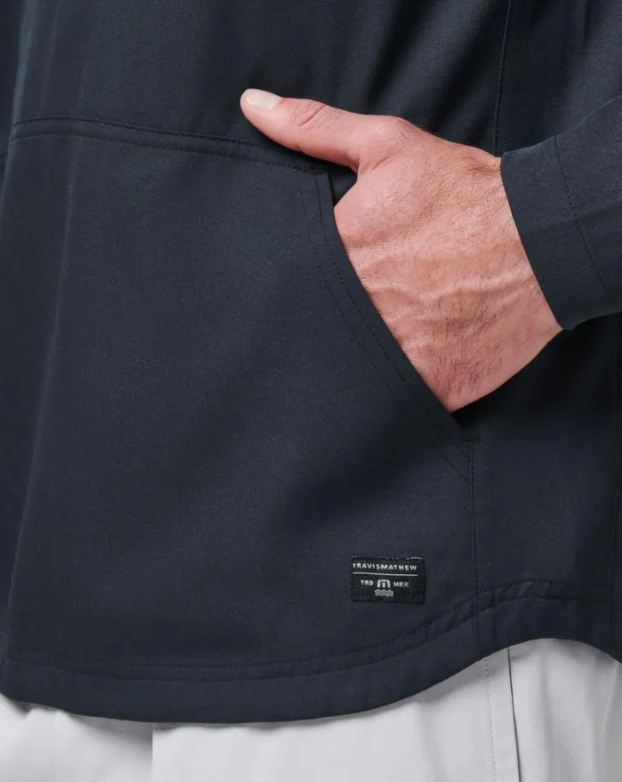 Men Hoodies and Sweatshirts TravisMathew TECH HOODIE QUARTER ZIP Black Floral