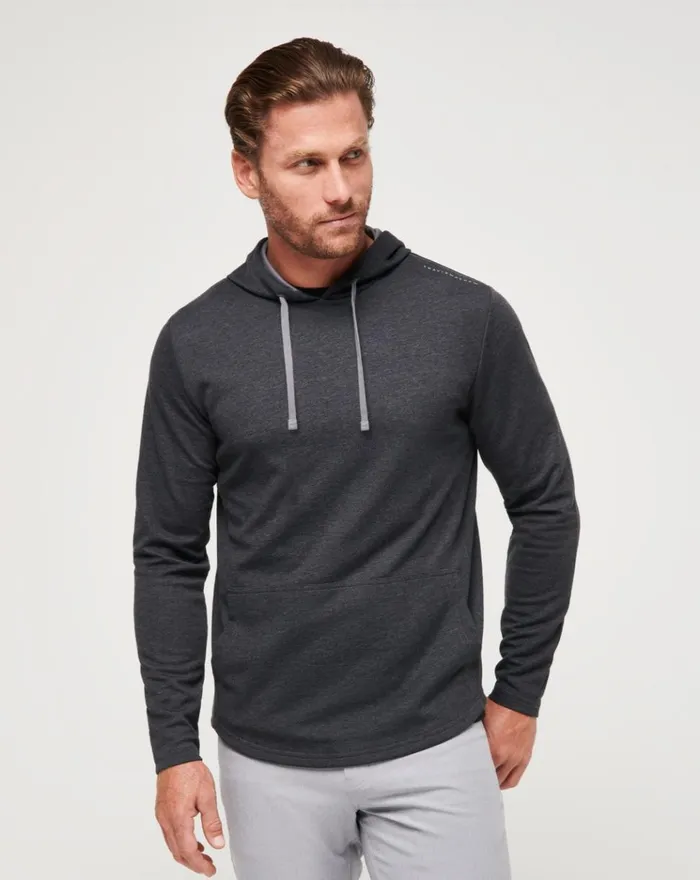 Men Hoodies and Sweatshirts TravisMathew UPGRADED TECH HOODIE Heather Black