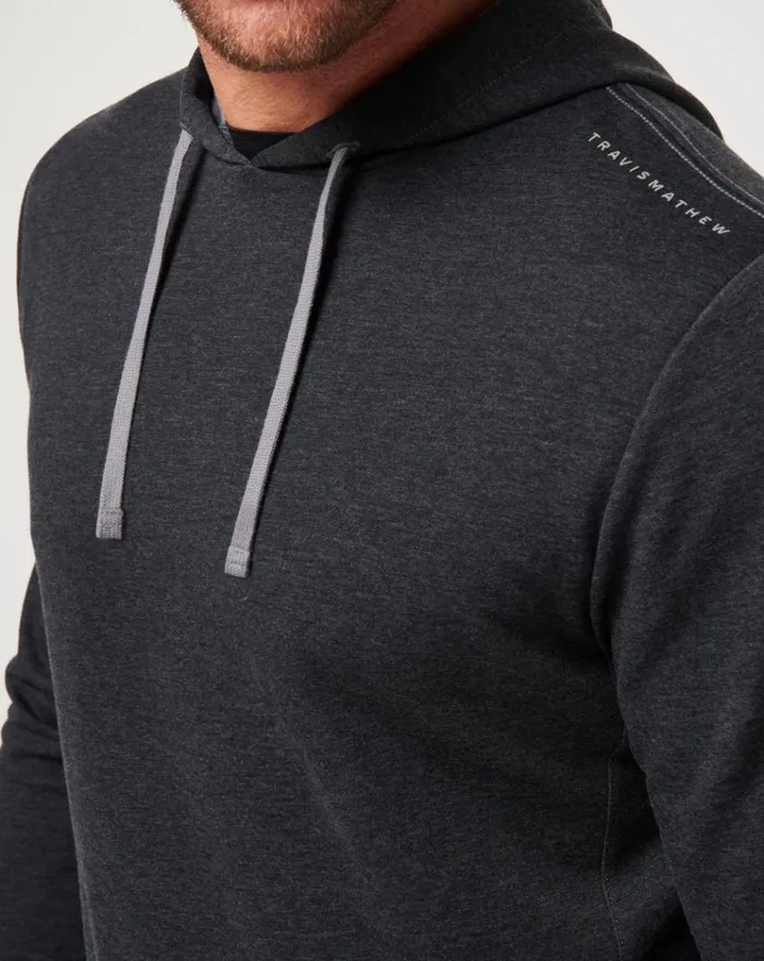 Men Hoodies and Sweatshirts TravisMathew UPGRADED TECH HOODIE Heather Black