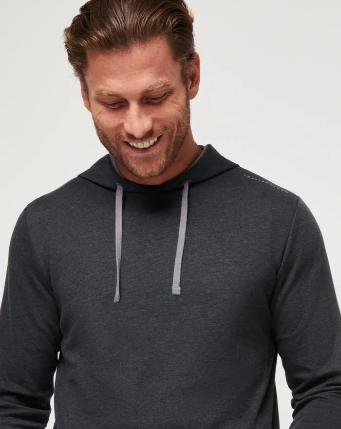 Men Hoodies and Sweatshirts TravisMathew UPGRADED TECH HOODIE Heather Black