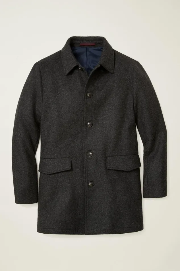 Men Jackets and Coats Bonobos The Italian Wool Car Coat Charcoal