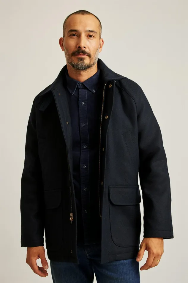 Men Jackets and Coats Bonobos The Italian Wool Field Jacket Navy