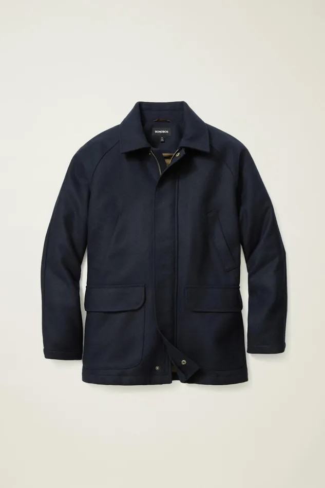 Men Jackets and Coats Bonobos The Italian Wool Field Jacket Navy
