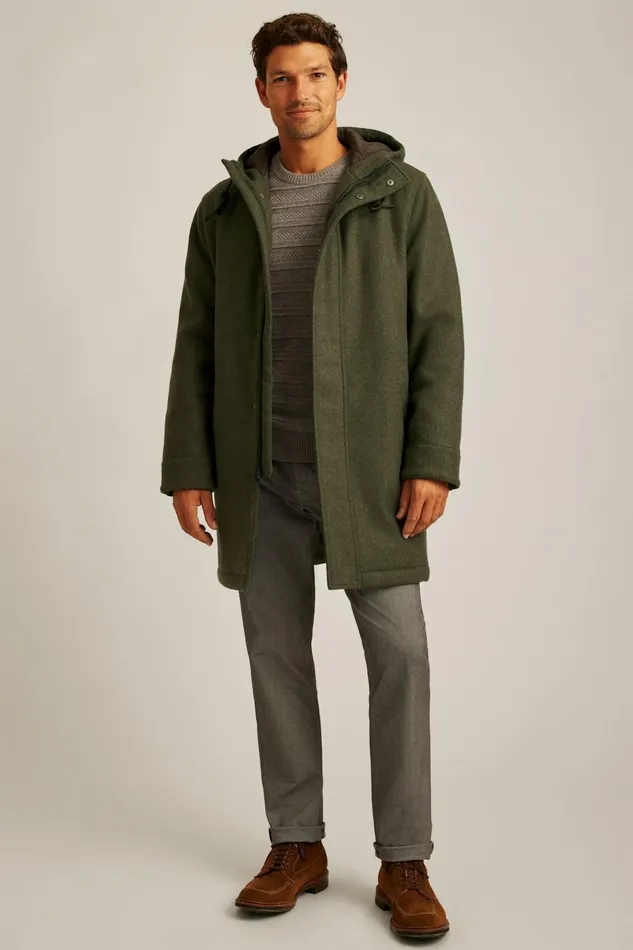 Men Jackets and Coats Bonobos The Italian Wool Parka Olive