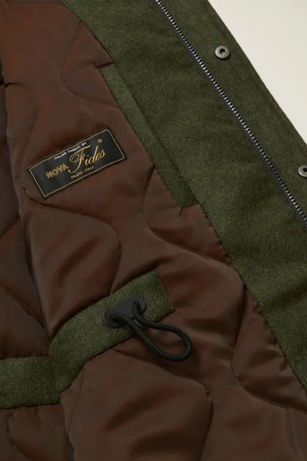 Men Jackets and Coats Bonobos The Italian Wool Parka Olive