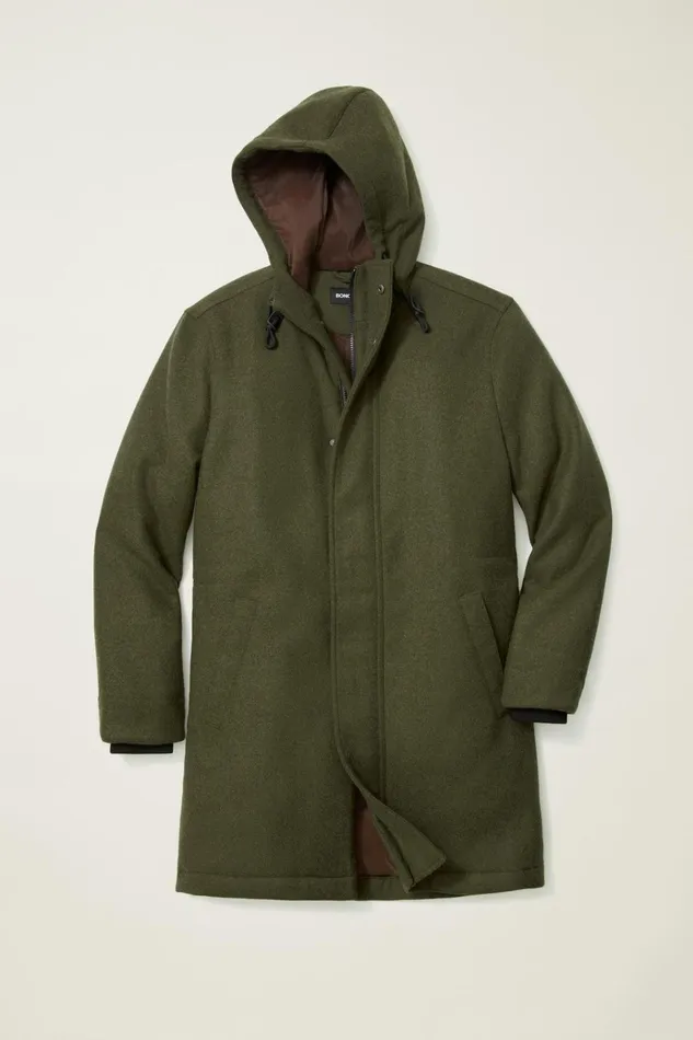 Men Jackets and Coats Bonobos The Italian Wool Parka Olive