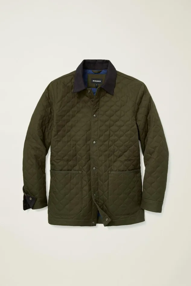 Men Jackets and Coats Bonobos The Quilted Jacket Olive